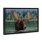 Stupell Industries Moose Swimming in Lake Floater Framed Canvas Wall Art Design by Valerie Rogers